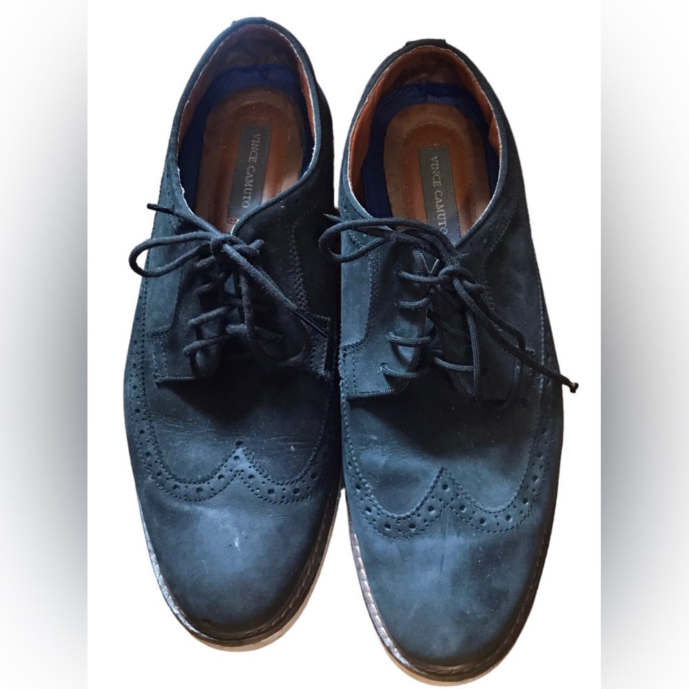 Vince Camuto Mens Shoes Loafers Suede Slip On Wing Tip Casual 12 M
